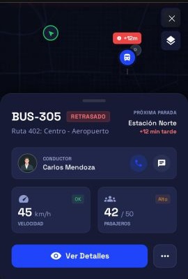 Interfaz referencial app Tempo SafeMove